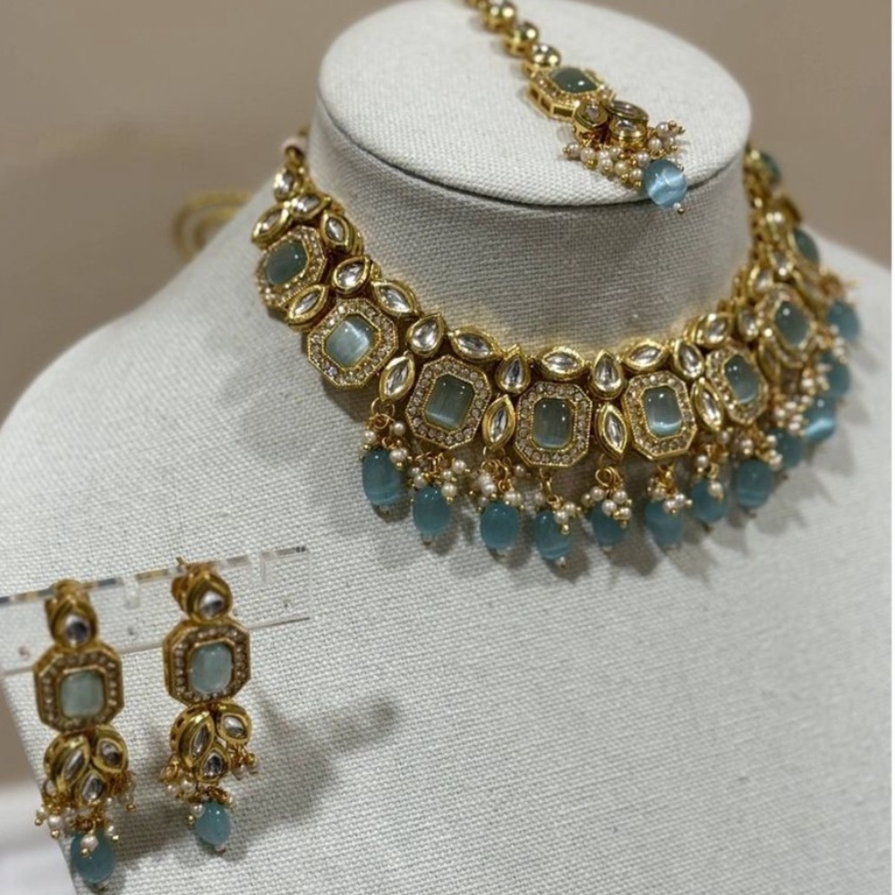 Indian Traditional Ethnic Kundan Jewelry Set